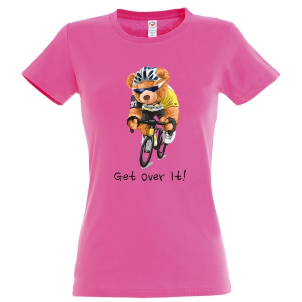 Tricou damă - Get Over It. Tricou Teddy Bear. Tricou bicicletă Tricou damă - Get Over It