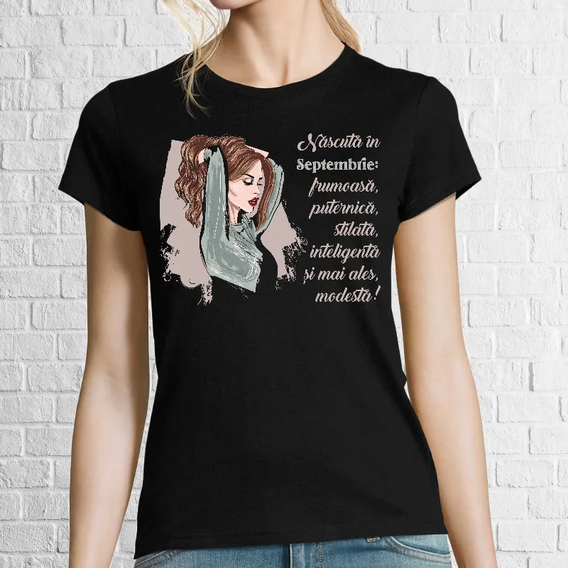 Tricou damă- Modestă în septembrie