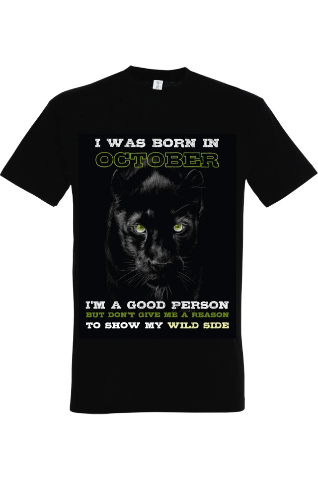 Tricou bărbat - Born Wild in October