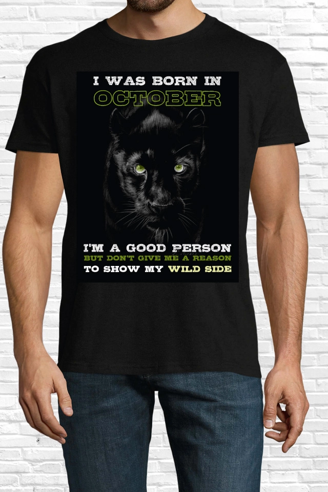 Tricou bărbat - Born Wild in October