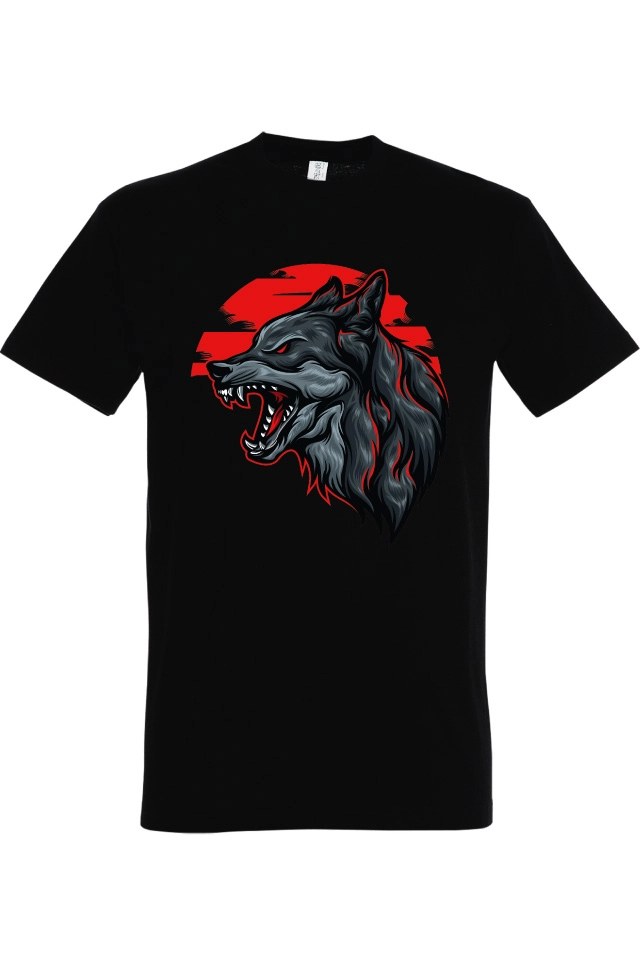 Tricou bărbat - Lup în Apus
