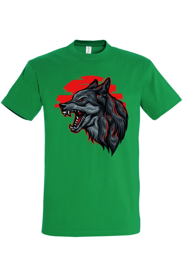 Tricou bărbat - Lup în Apus