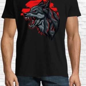 Tricou bărbat - Lup în Apus