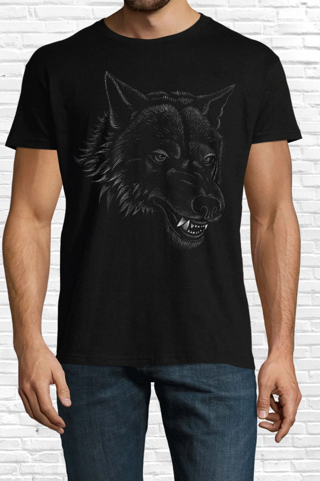 Tricou bărbat - Lup Negru