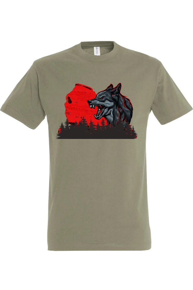 Tricou bărbat - Lup roșu