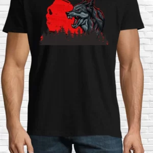 Tricou bărbat - Lup roșu