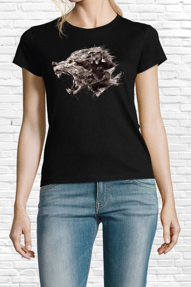 Tricou damă - Lup Abstract