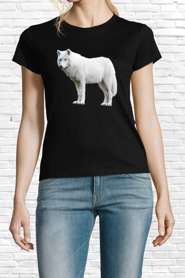 Tricou damă - Lup Alb