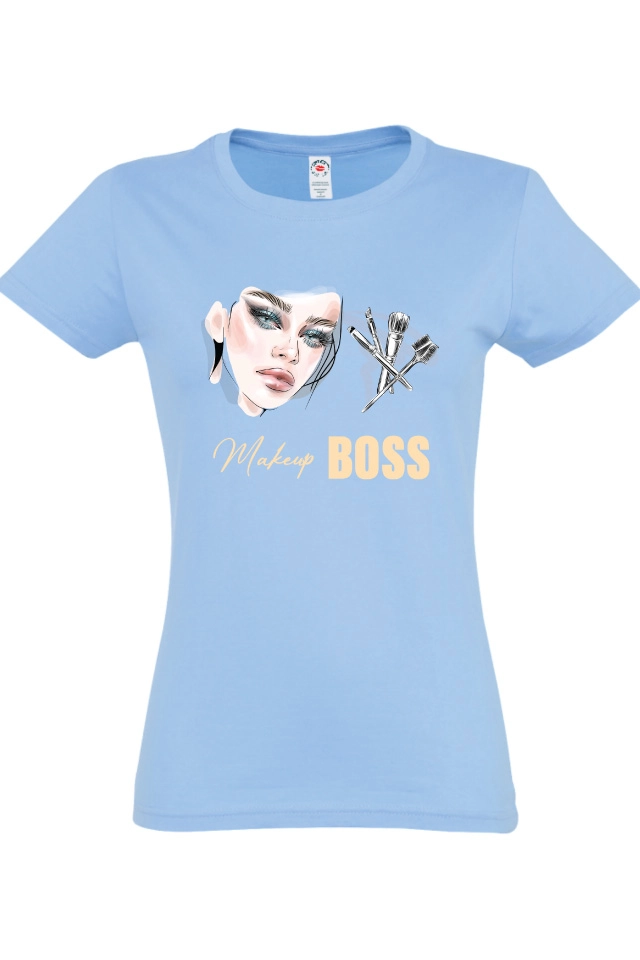 Tricou dama cu imprimeu Makeup Boss Tricou damă - Makeup Boss