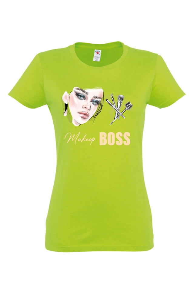 Tricou dama cu imprimeu Makeup Boss Tricou damă - Makeup Boss