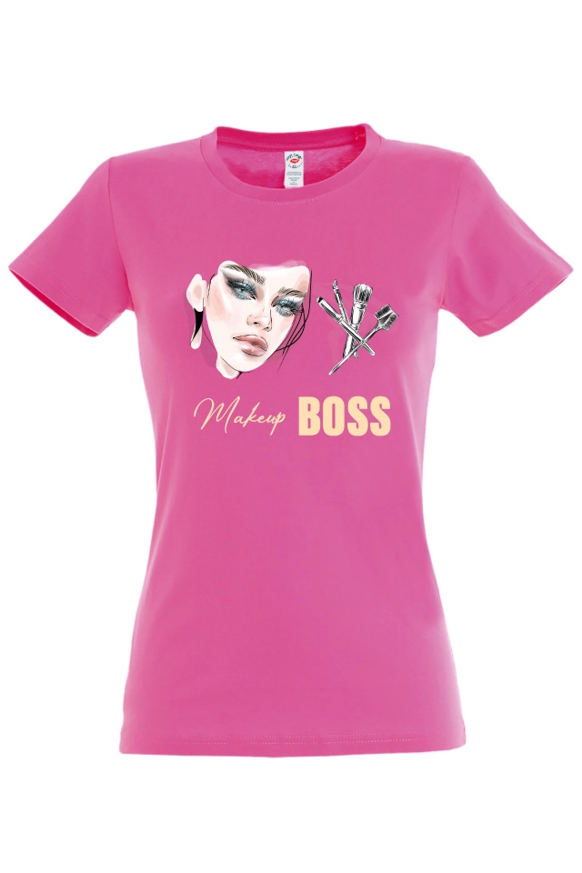 Tricou dama cu imprimeu Makeup Boss Tricou damă - Makeup Boss