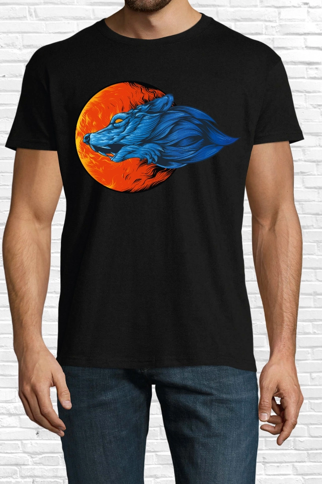 Tricou bărbat - Lup la apus