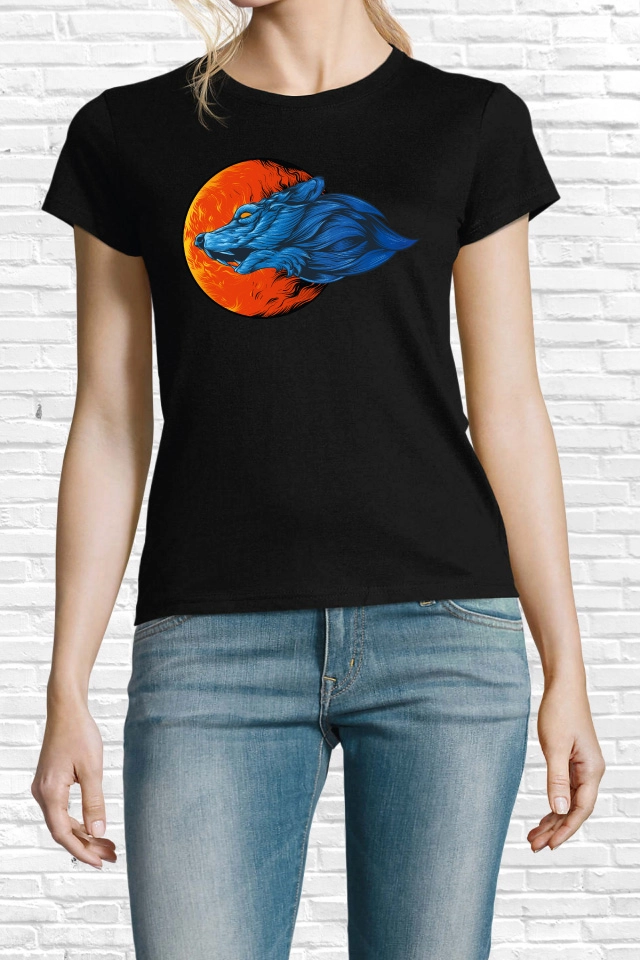 Tricou damă - Lup la apus Tricou damă - Lup la apus