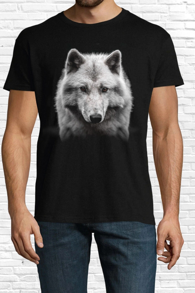 Tricou bărbat - Lup Alb