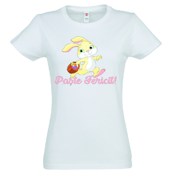 Tricou iepuras de paste cu cosuleț