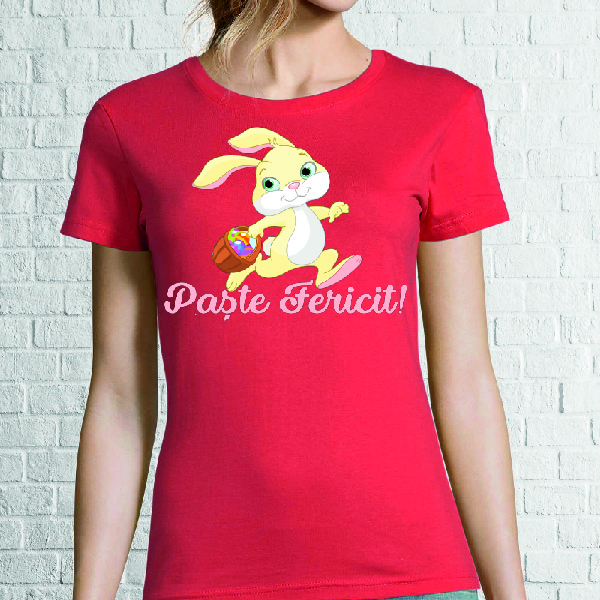 Tricou iepuras de paste cu cosuleț