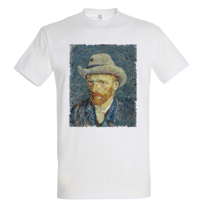 Tricou bărbat - Vincent van Gogh - Autoportret cu pălărie gri