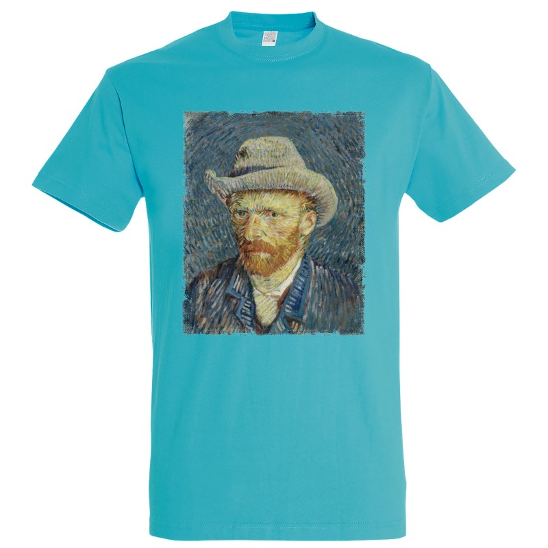 Tricou bărbat - Vincent van Gogh - Autoportret cu pălărie gri