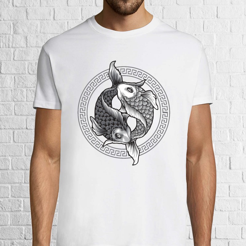 Tricou bărbat - Crapi Yin și Yang
