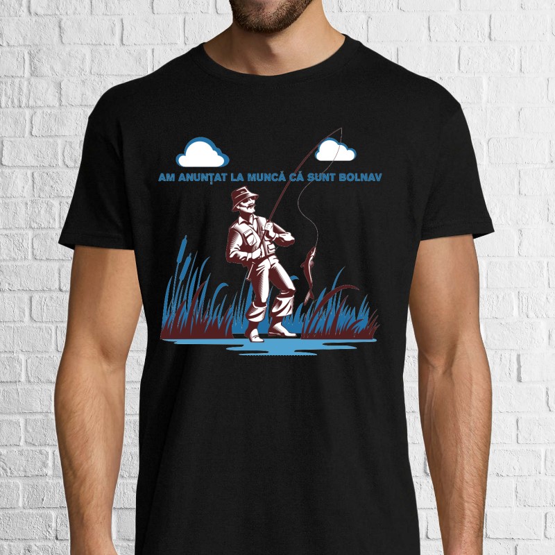 Tricou bărbat - Pescar bolnav