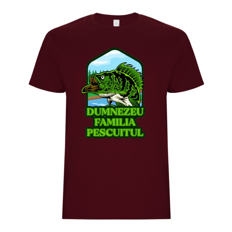 Tricou bărbat - Dumnezeu, Familia, Pescuitul