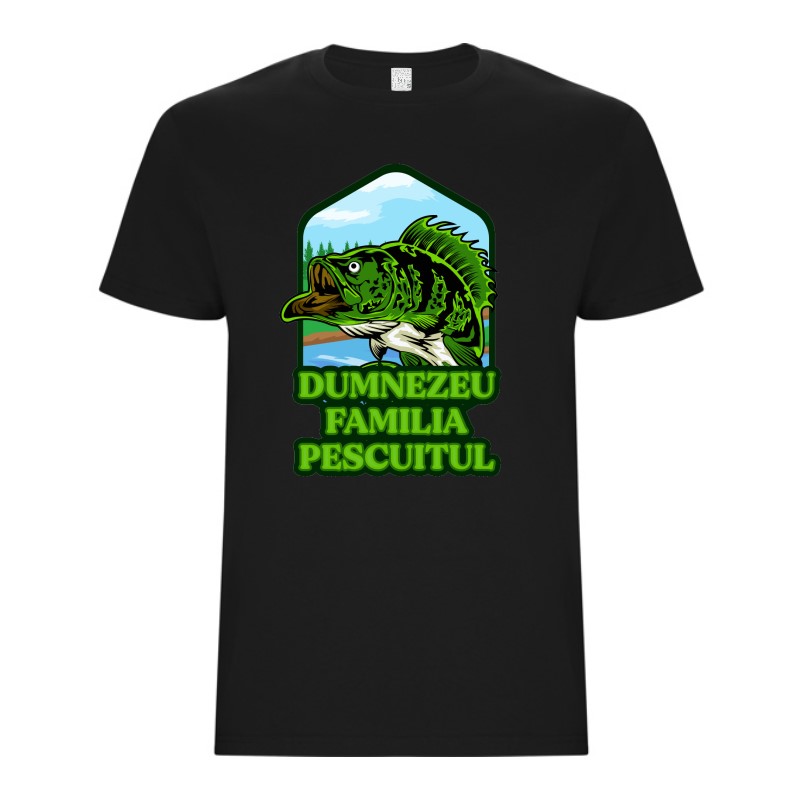 Tricou bărbat - Dumnezeu, Familia, Pescuitul