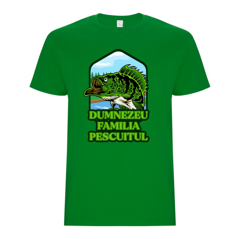 Tricou bărbat - Dumnezeu, Familia, Pescuitul
