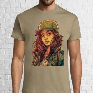 Tricou bărbat - Cyberpunk Military Girl