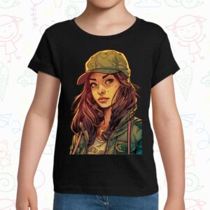 Tricou copil - Cyberpunk Military Girl