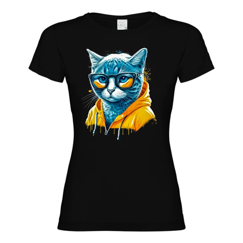Tricou damă - Cyberpunk Cat