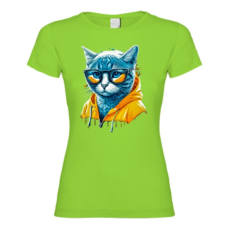 Tricou damă - Cyberpunk Cat