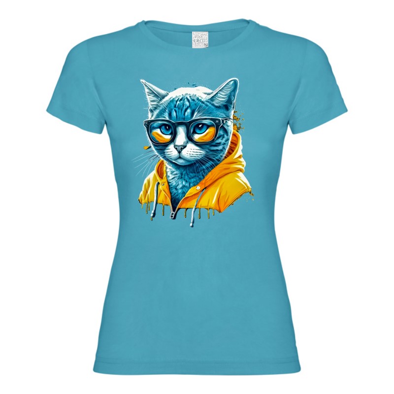 Tricou damă - Cyberpunk Cat