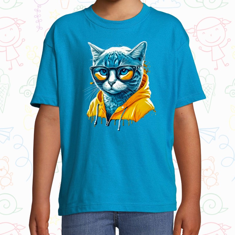 Tricou copil - Cyberpunk Cat