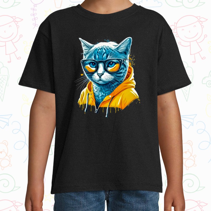 Tricou copil - Cyberpunk Cat