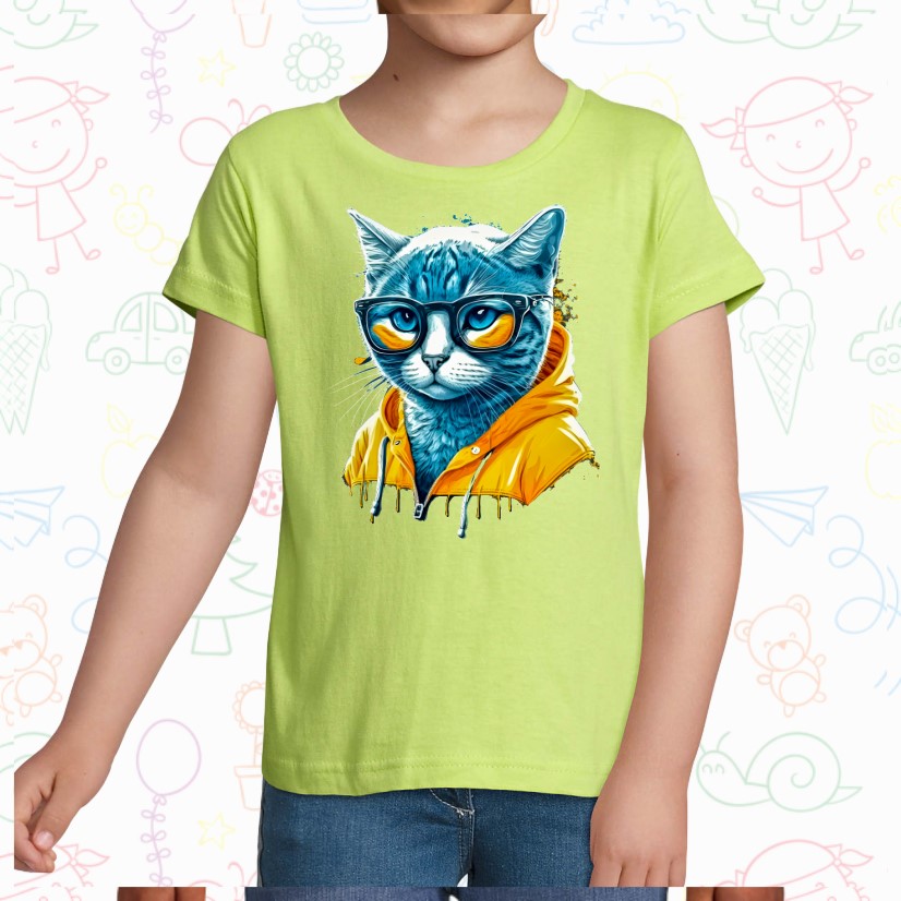 Tricou copil - Cyberpunk Cat