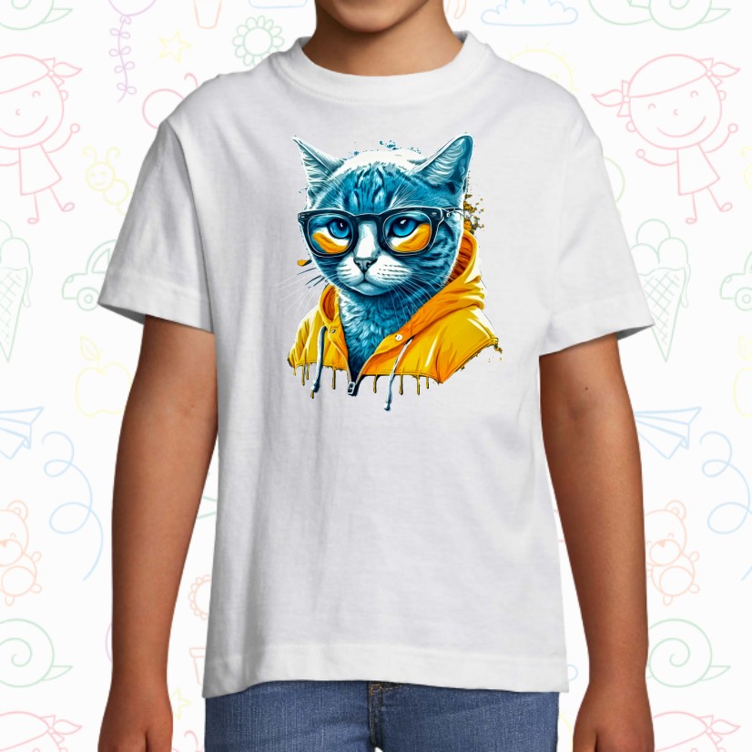 Tricou copil - Cyberpunk Cat