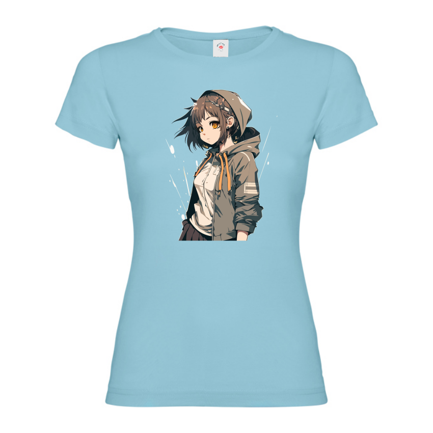 Tricou damă - Anime Hoodie Girl