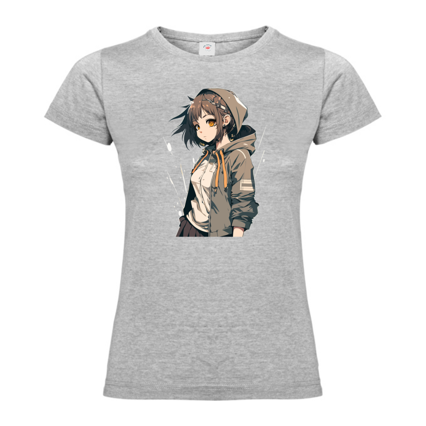 Tricou damă - Anime Hoodie Girl