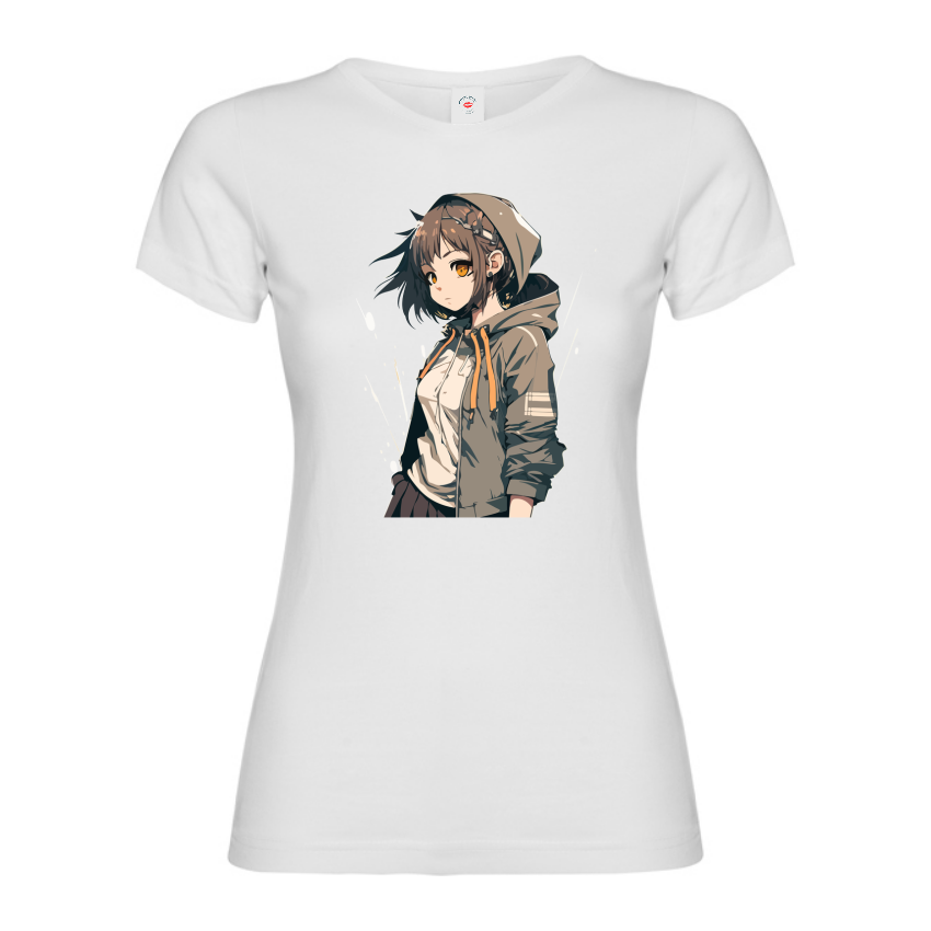 Tricou damă - Anime Hoodie Girl