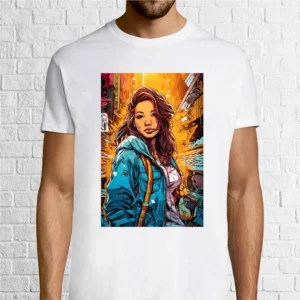 Tricou bărbat - Cyberpunk Girl