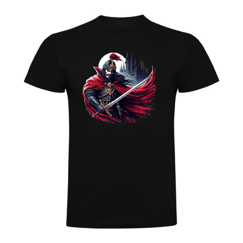 Tricou damă- Vlad cu pelerina roșie Tricou damă- Vlad cu pelerina roșie