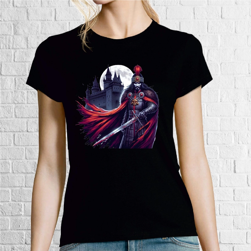 Tricou damă - Țepeș cu sabie Tricou damă - Țepeș cu sabie