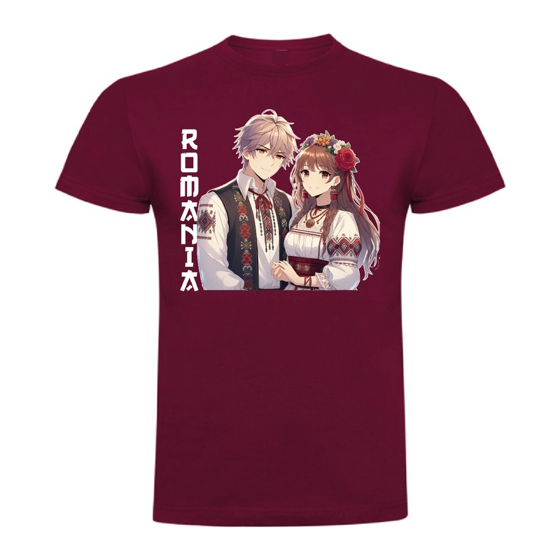 Tricou bărbat- Romania - Cuplu Anime