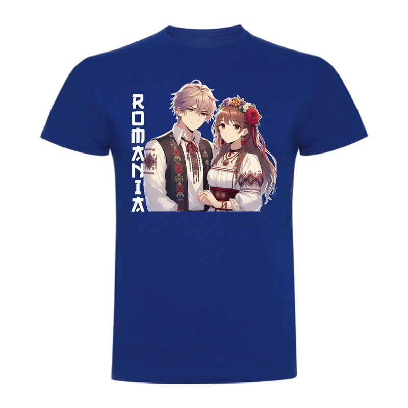 Tricou bărbat- Romania - Cuplu Anime