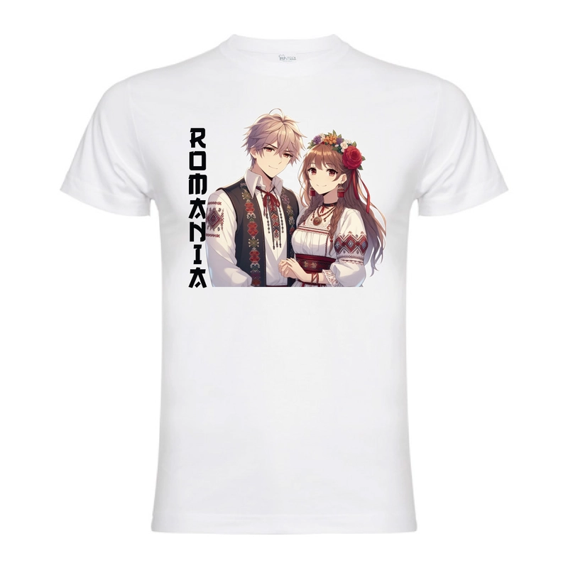 Tricou bărbat- Romania - Cuplu Anime