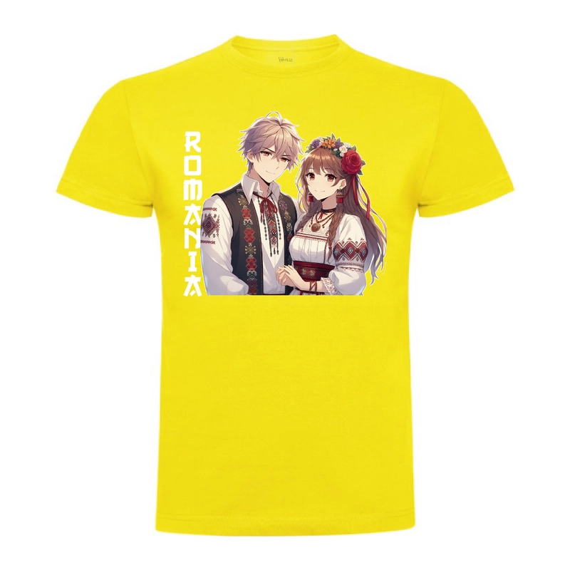 Tricou bărbat- Romania - Cuplu Anime