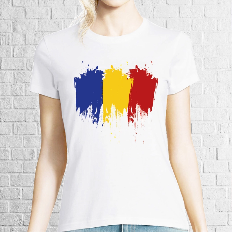 Tricou damă - Drapelul tricolor al României