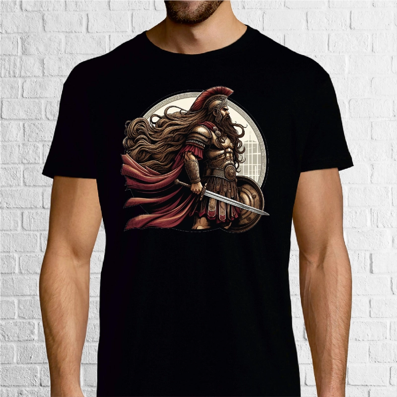 Tricou bărbat - Războinic cu plete