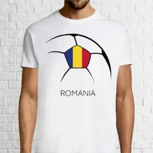 Tricou bărbat - Romania - Minge de fotbal