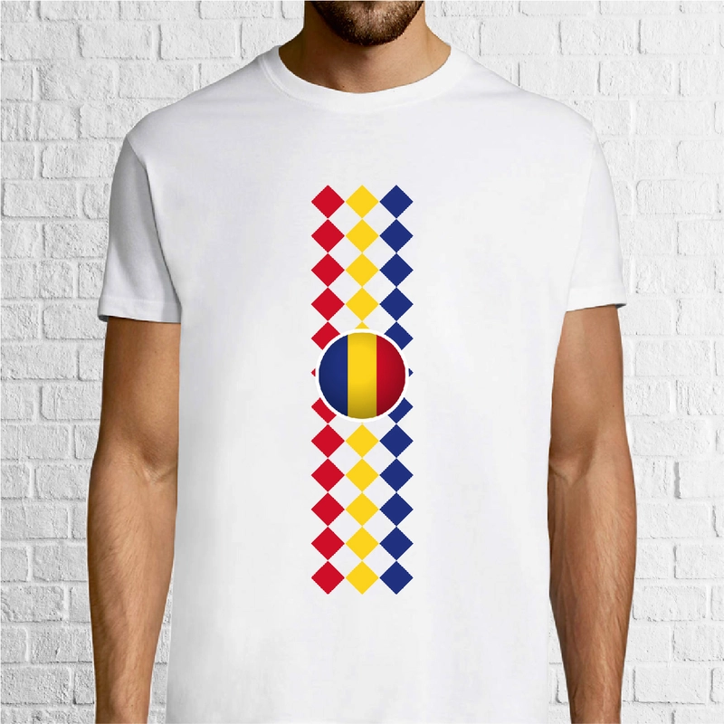 Tricou bărbat - Romburi tricolore
